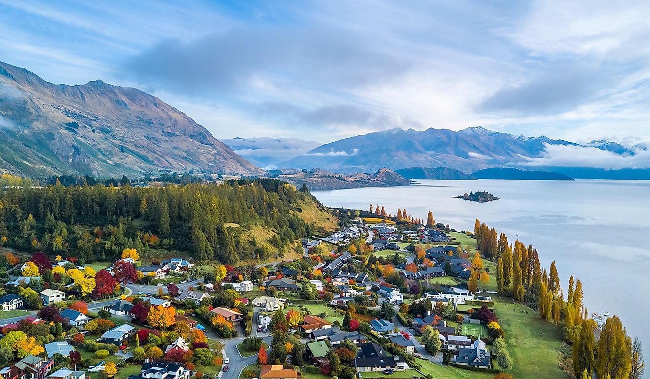 The picture-perfect town of Wanaka, New Zealand.