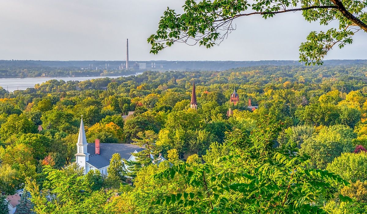 Overlooking Hudson, Wisconsin.
