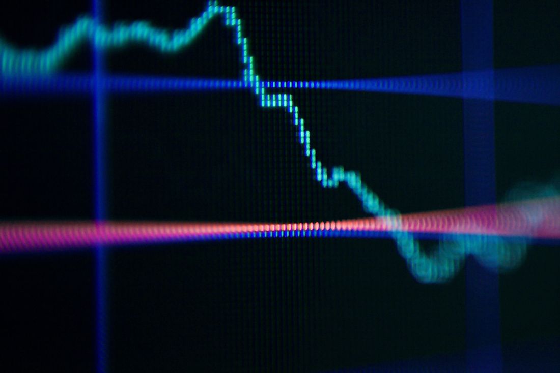 A visualization of the frequency of an earthquake. 