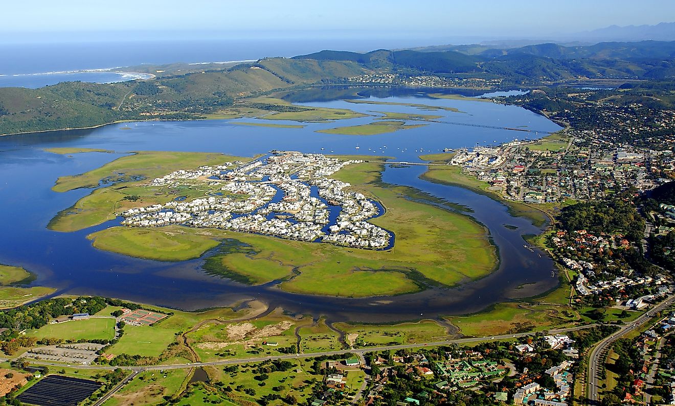 Aerial view of Knysna in the Garden Route, South Africa. Image credit: Dominique de La Croix/Shutterstock.com