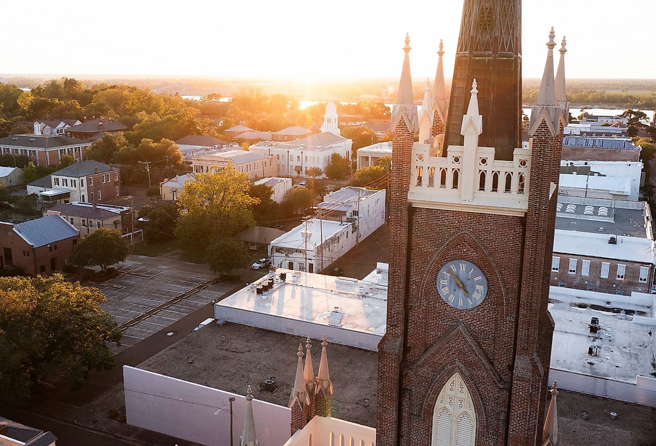 Overlooking downtown Natchez, Mississippi. Image credit Matt Gush via Shutterstock