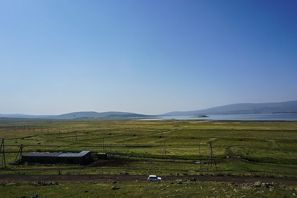 The mountainous terrain of Shirak Province, Armenia. 