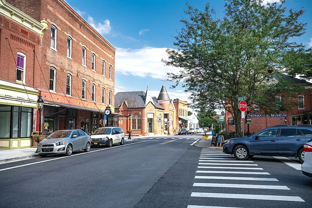 Historic downtown Berlin in Maryland