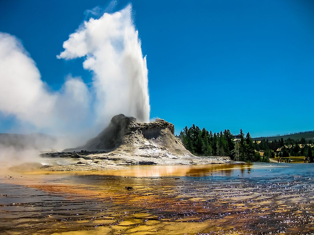 Castle Geyser in Yellowstone National Park. 