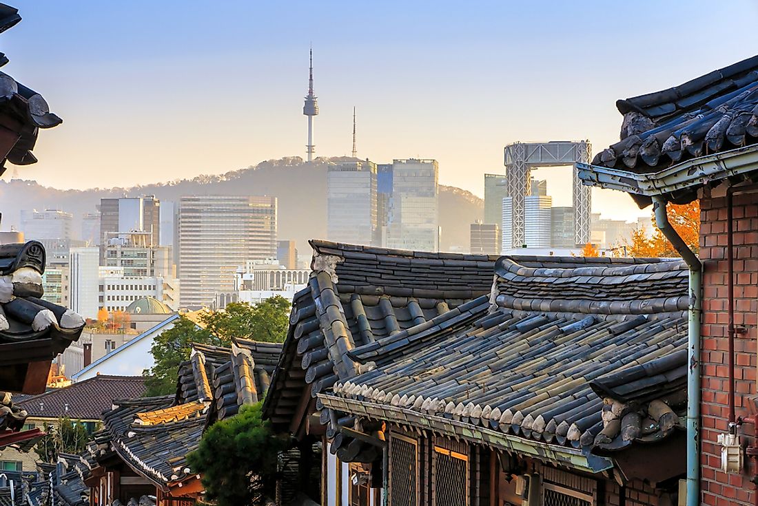 Bukchon Hanok district, Seoul. 