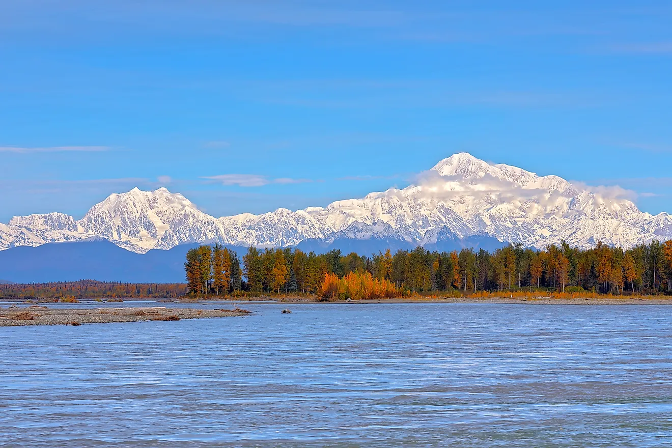 Susitna River and Denali, Talkeetna, Alaska. 