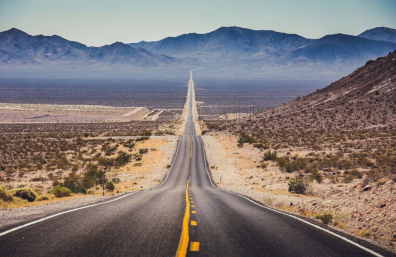 Road through desert.