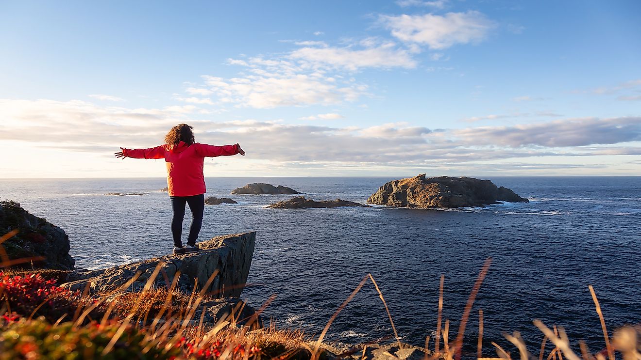 The Atlantic coast of Canada in Newfoundland and Labrador.