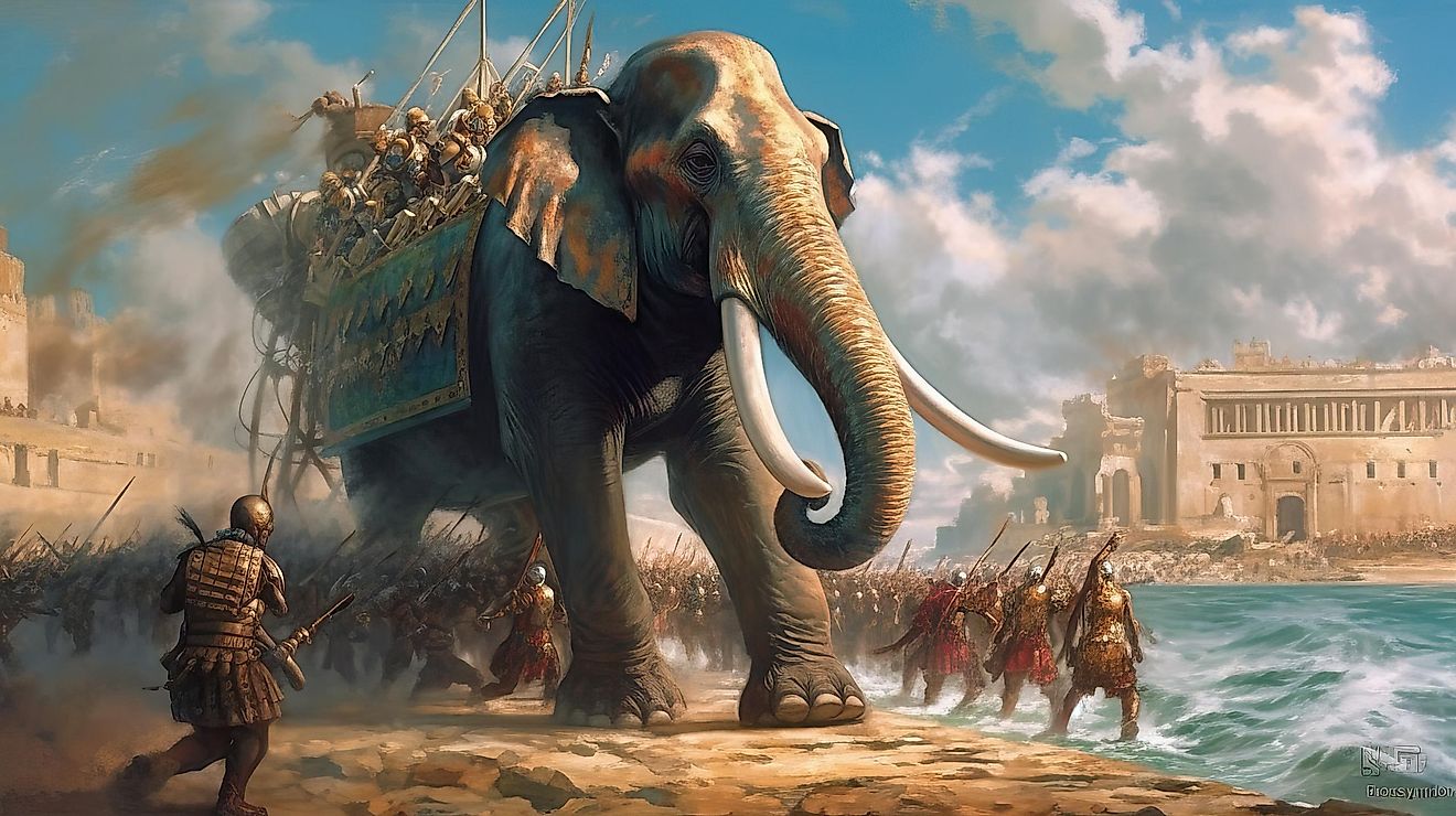 A war elephant .