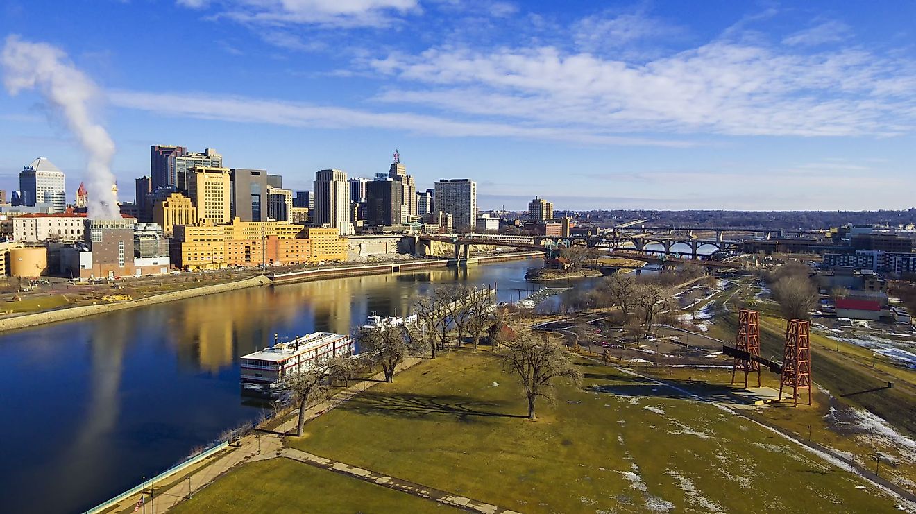 A view of the city of Saint Paul in Minnesota. 