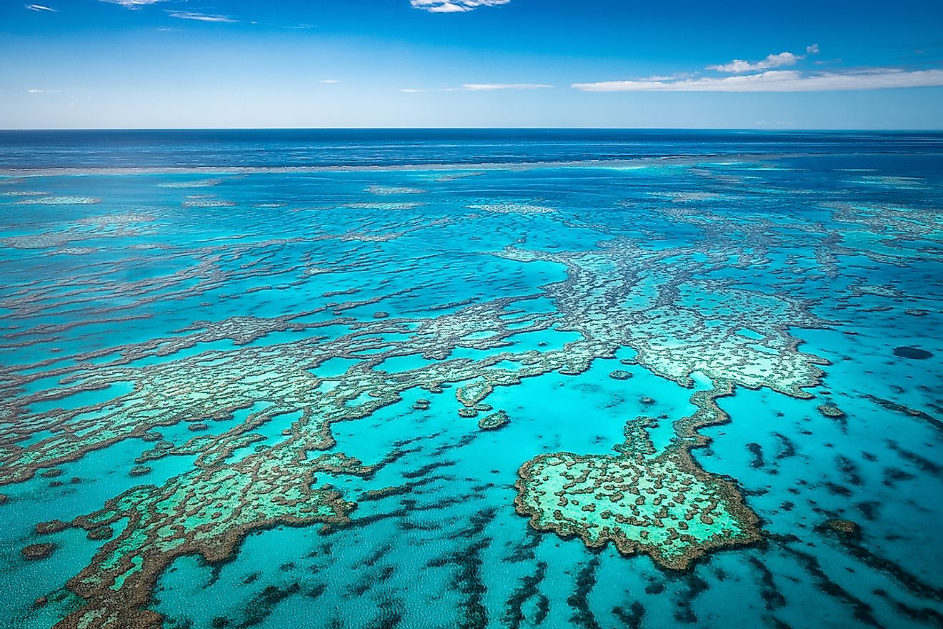 The Great Barrier Reef of Australia is the world's largest barrier reef system.
