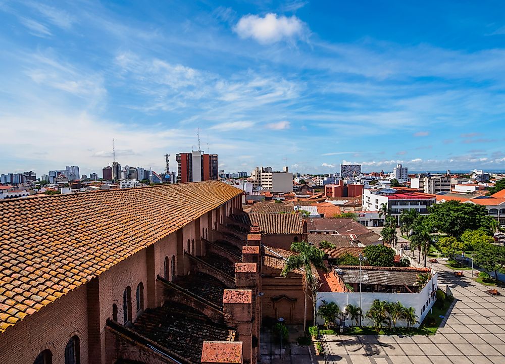 The southern skyline of Santa Cruz de la Sierra.