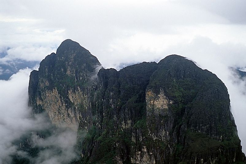 Brazil's highest peak, Pico da Neblina is often not visible due to cloud cover.