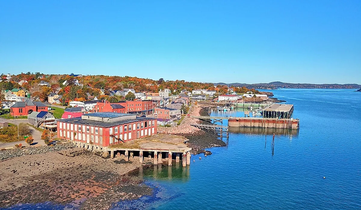 Eastport, Maine scenic waterfront historic district.