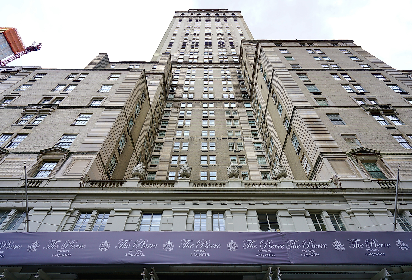 The Pierre Hotel in New York City. The Pierre Hotel was the sight of one of the largest successful robberies in history. Editorial credit: Editorial credit: EQRoy / Shutterstock.com.