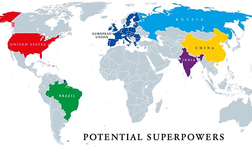 Countries that are considered to be global superpowers. 