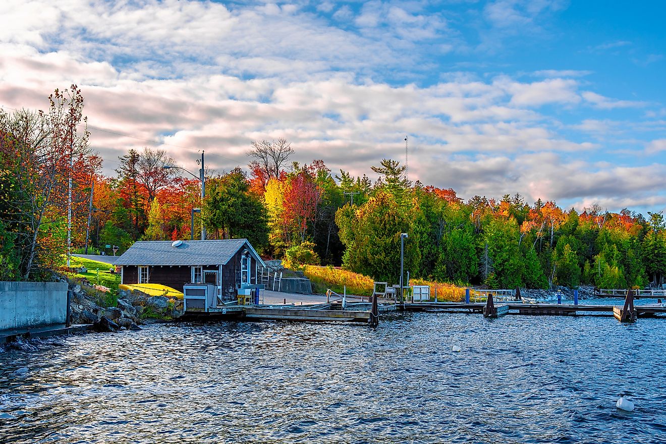 The beautiful Gills Rock in fall.