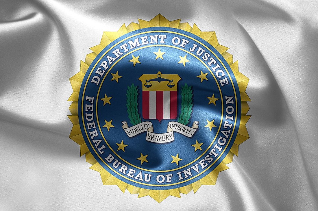 The flag of the FBI. 