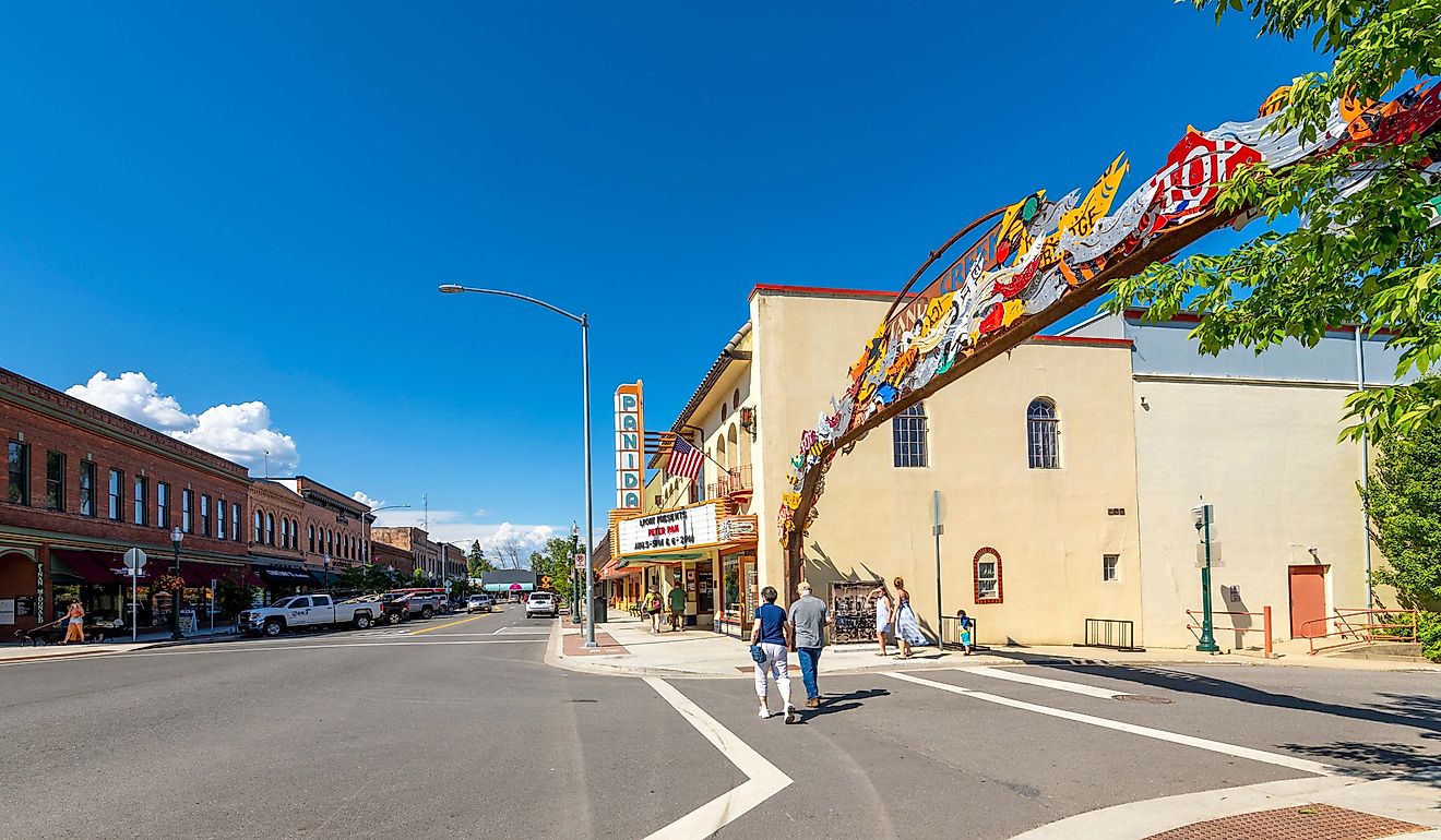 Main Street through historic downtown Sandpoint, Idaho. Editorial credit: Kirk Fisher / Shutterstock.com.