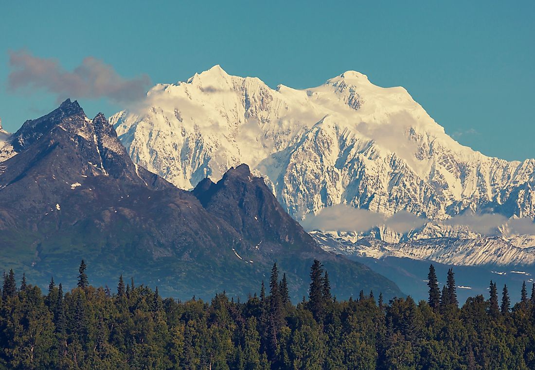 In North America, the 19,685 ft or 6000 m tall Mount Denali is the tallest mountain. 