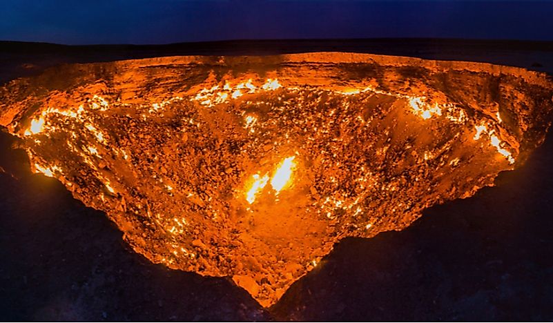 The Door to Hell near Derweze in Turkmenistan.