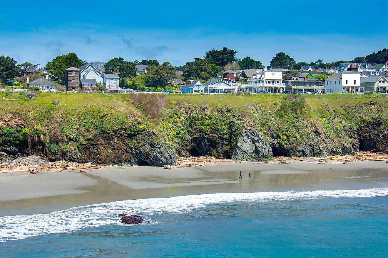 The seacoast village of Mendocino, California 