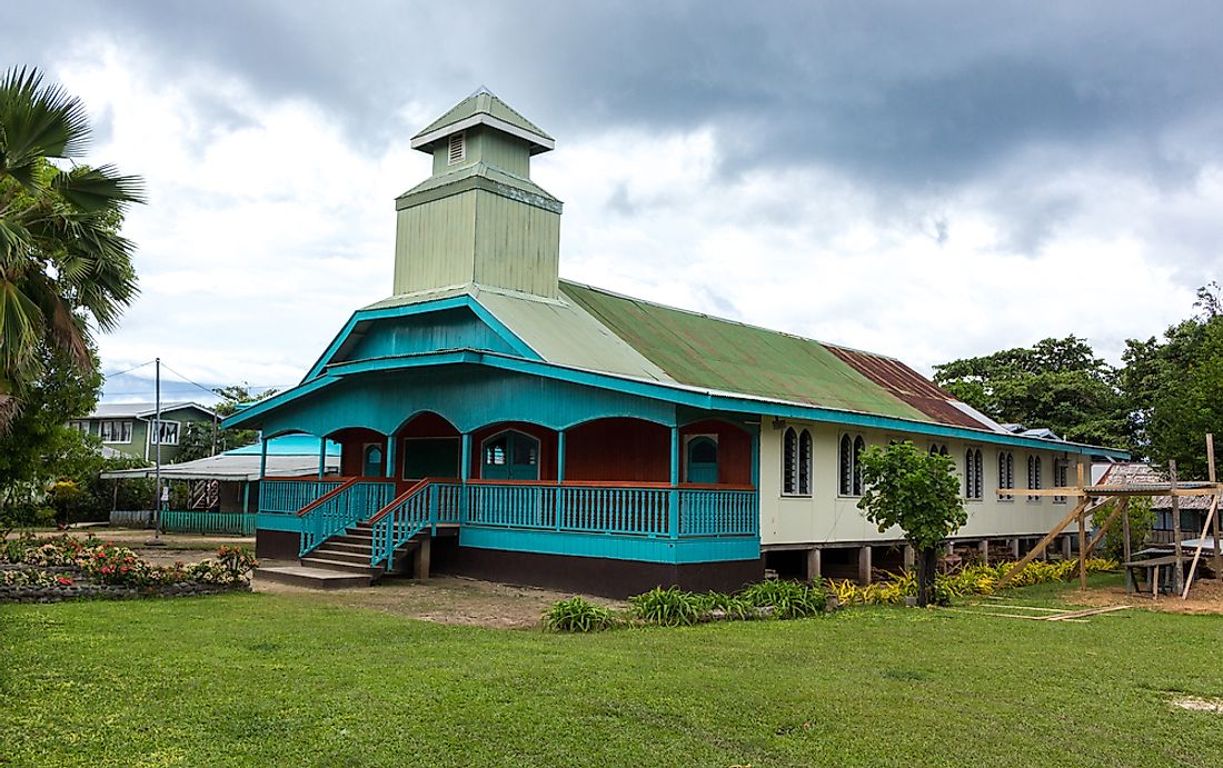A church in the Solomon Islands. Editorial credit: RUBEN M RAMOS / Shutterstock.com. 