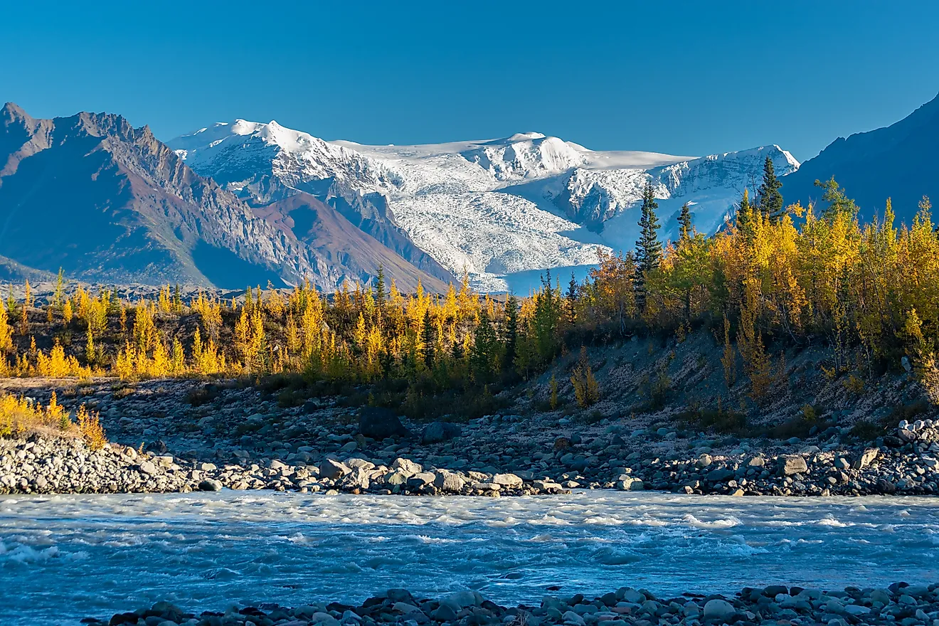 Landscape of the Wrangell st. Elias National park, McCarthy, Alaska. 