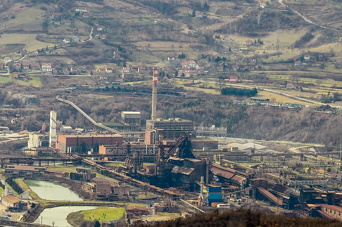 An iron and steel plant in Bosnia and Herzegovina. 