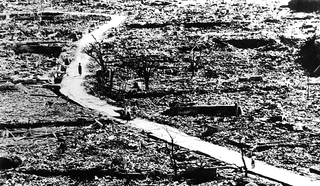 Ruins of Nagasaki, Japan after the atomic bombing.