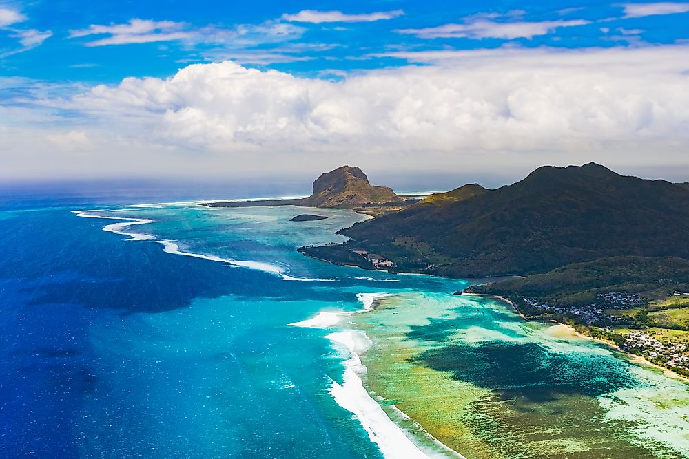 The landscape of Mauritius.