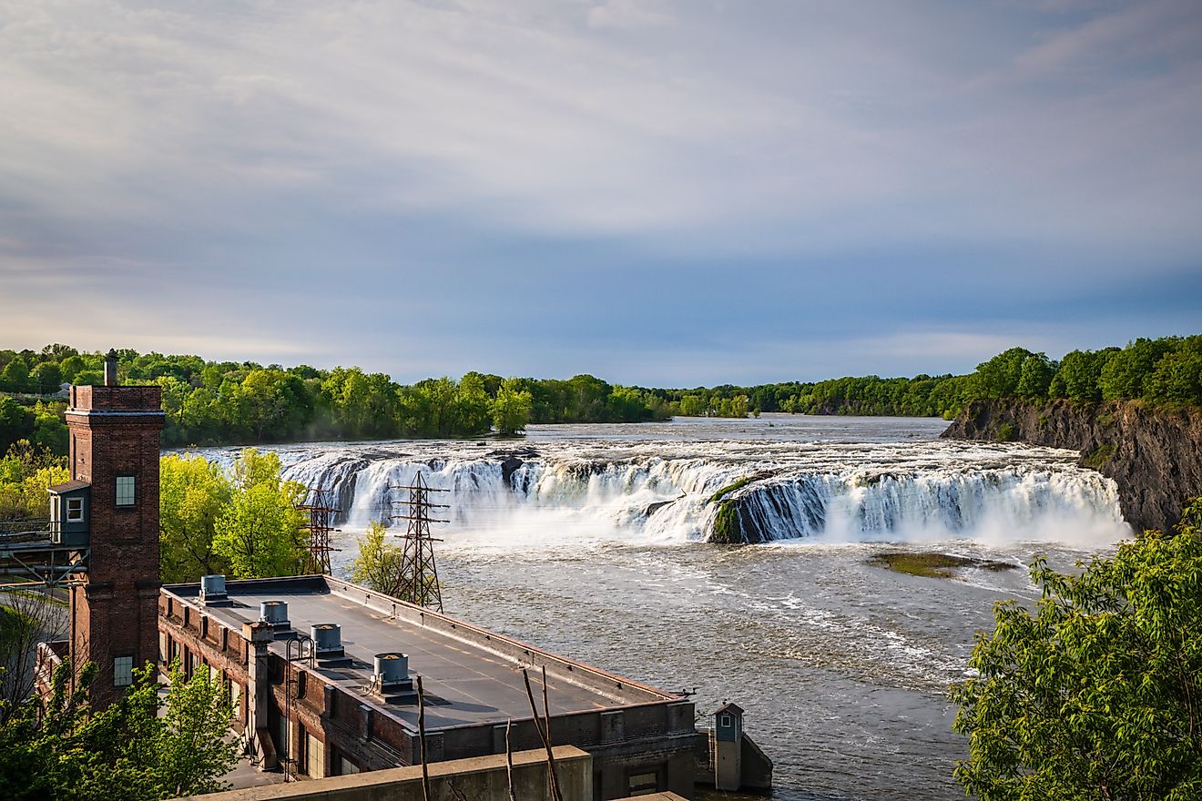 The Cohoes Falls in Cohoes, New York.