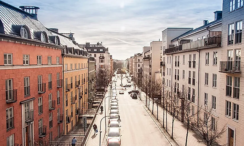 New urbanist Sankt Eriksområdet quarter in Stockholm, Sweden, built in the 1990s.