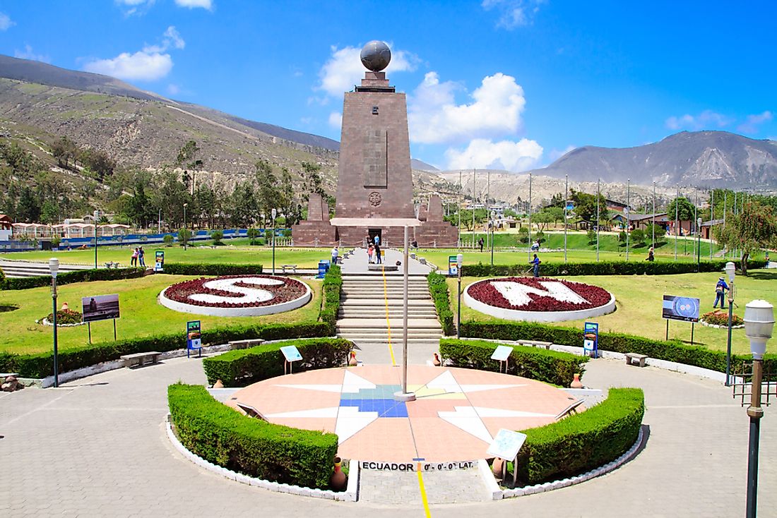 The equator near Quito, Ecuador. 