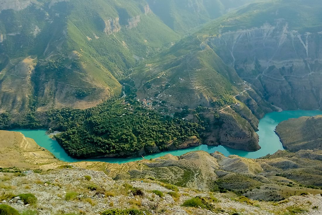 The Sulak River in Dagestan. 