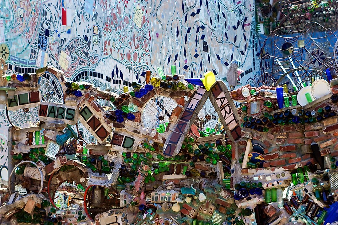 The eclectic appearance of Magic Gardens. 