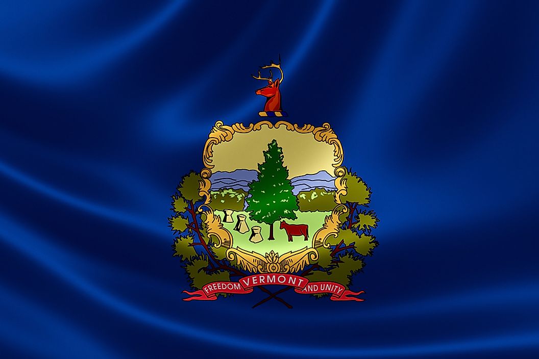 The state flag of Vermont.