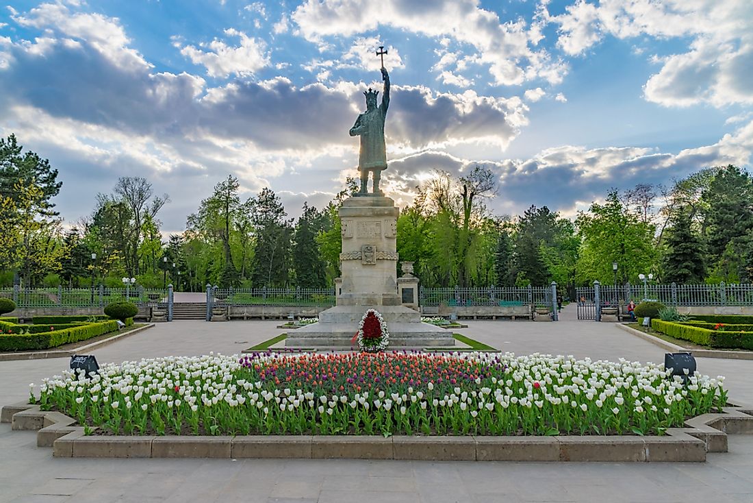 Tulips blooming in the springtime in Moldova. Editorial credit: ungureanuvadim / Shutterstock.com. 