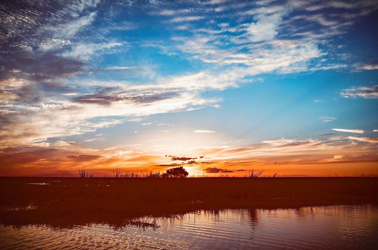 Sunset captured over Lake Istokpoga on the Florida Peninsula. 