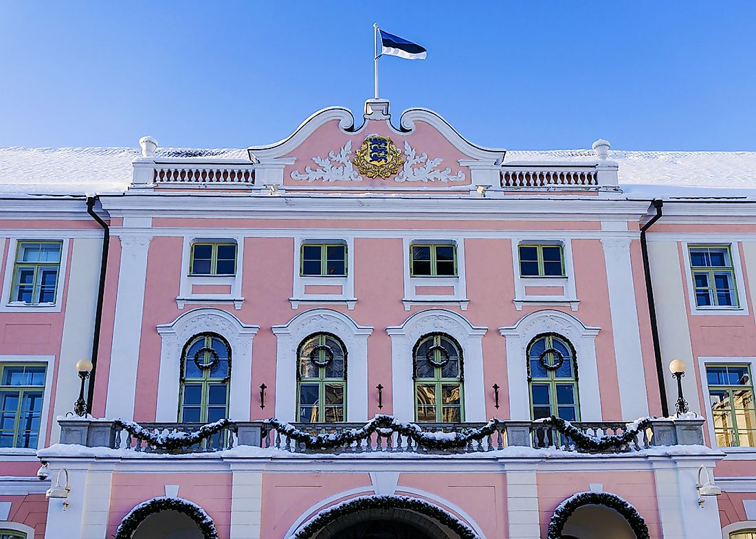 The headquarters of the Estonian parliament. 