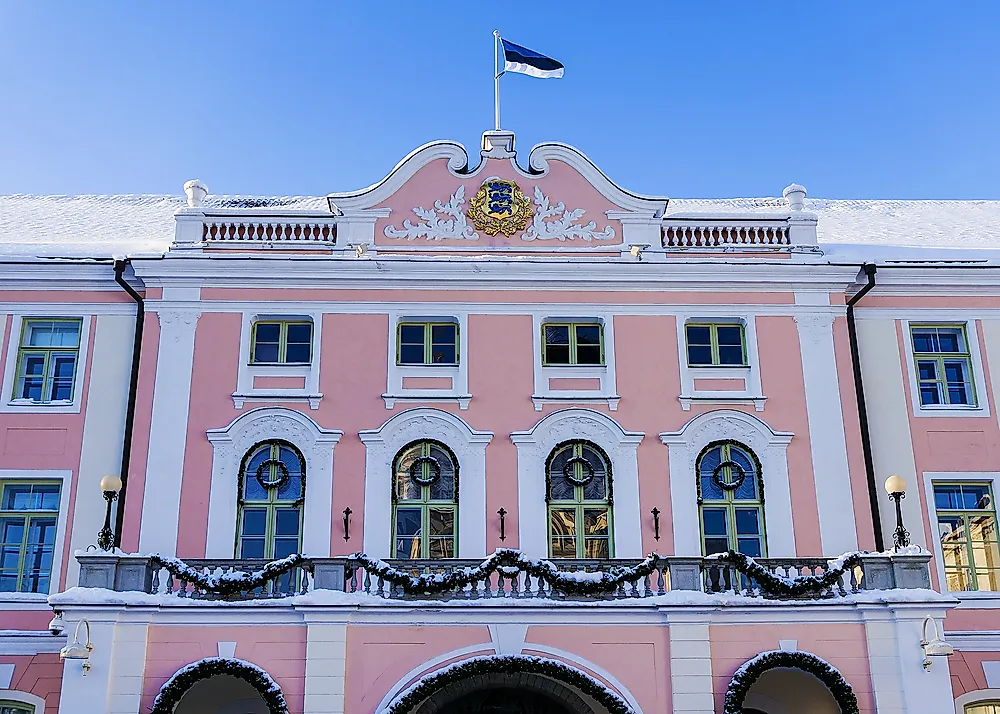 The headquarters of the Estonian parliament.