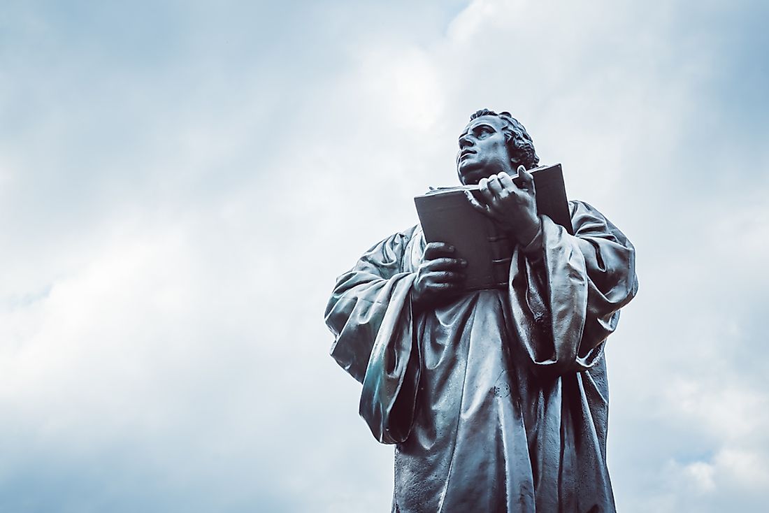 A statue of Martin Luther, the father of the Reformation. 