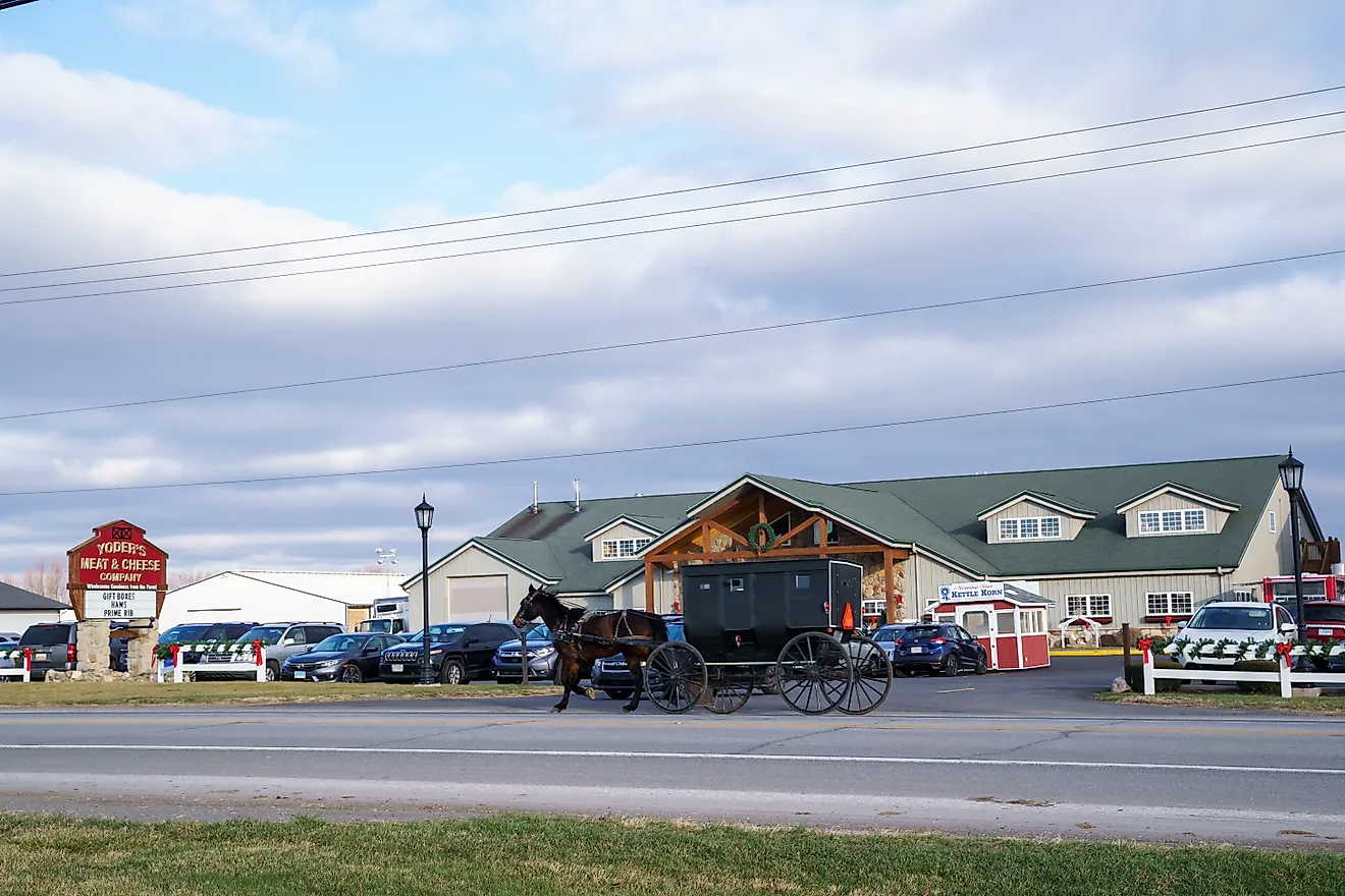 Amish buggy in Shipshewana, Indiana.