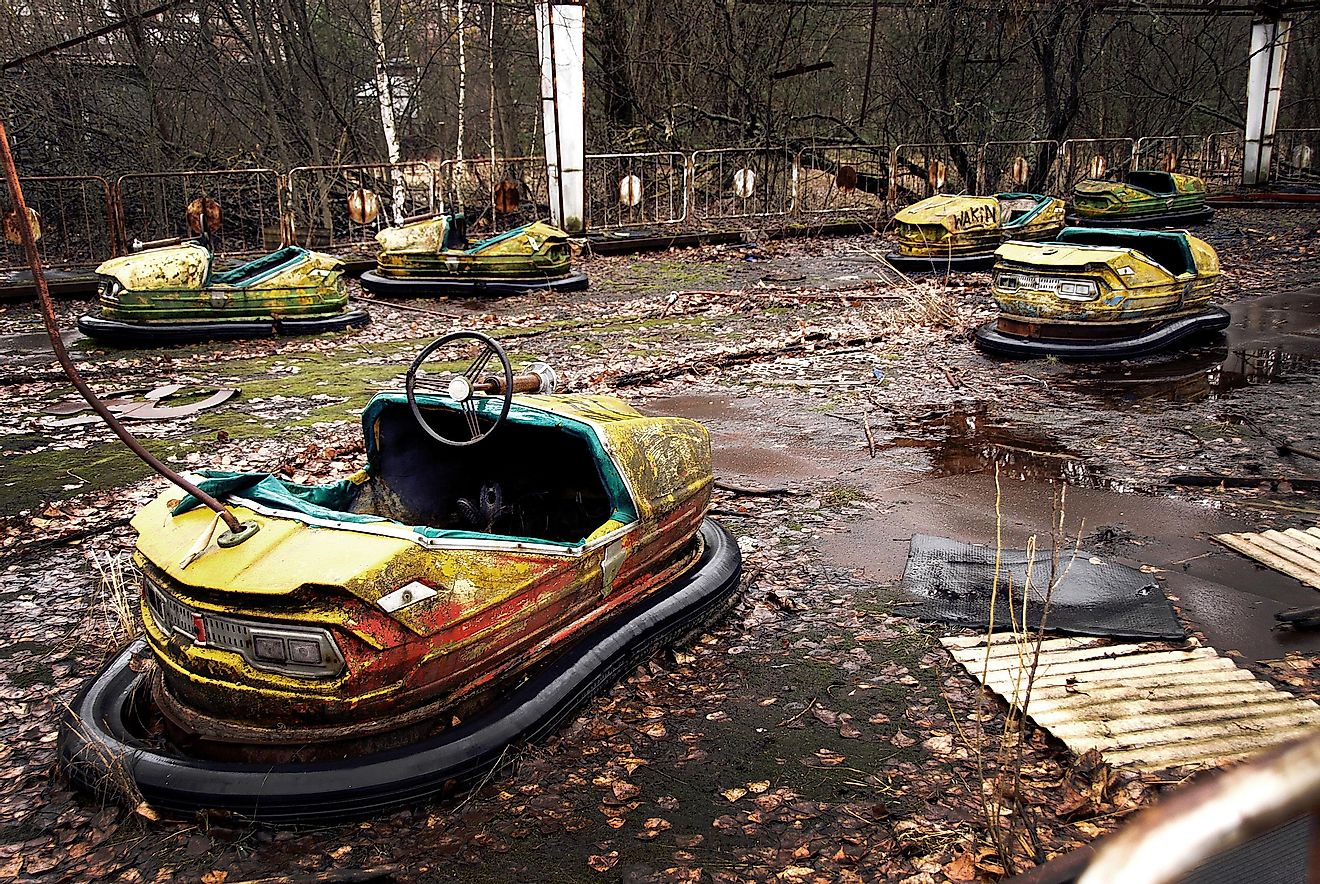 Rusty cars found in Chernobyl.