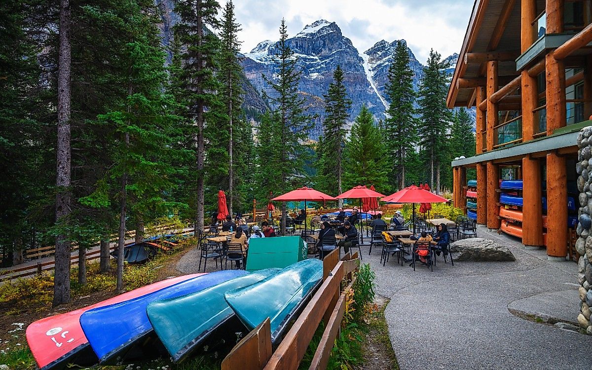 Moraine Lake Cafe in Banff National Park. Image credit Nick Fox via Shutterstock
