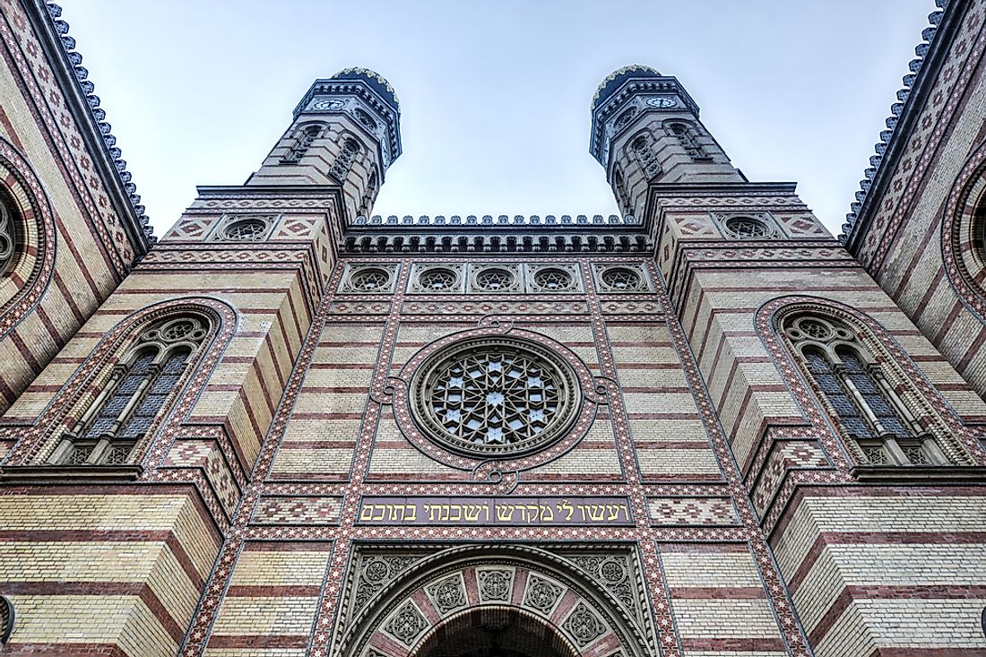 The Dohany Synagogue, in Budapest, is one of the world's largest and the largest found in Europe. 