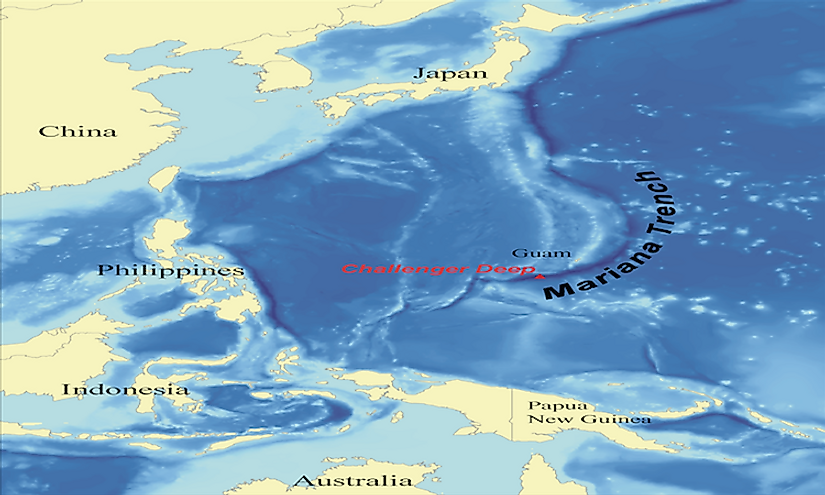 deep ocean trenches map