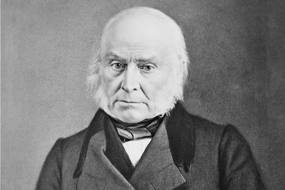 Pictured here, in 1843 John Quincy Adams also became the first president to have his picture taken.