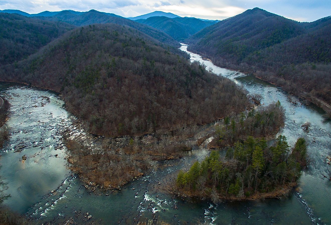 French Broad River Bend, Stackhouse, North Carolina.