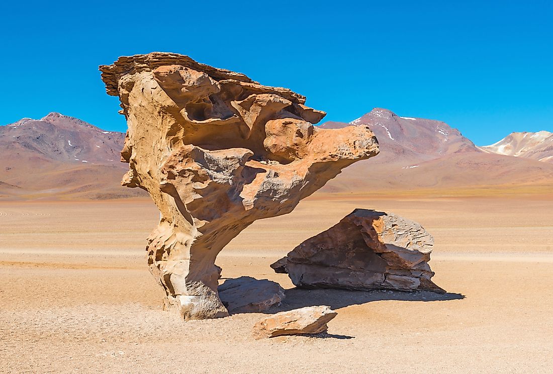 Stone rock formations in Bolivia. 